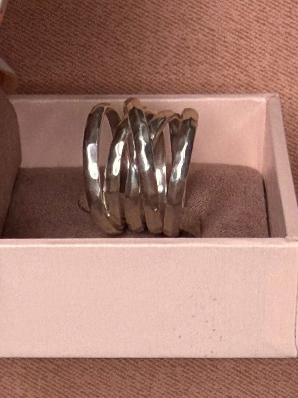 Silpada Silver-Tone Stacked Statement Ring - Size 7 - Picture 5 of 7